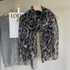 Women Leopard Print Scarf Vintage Harajuku Silk Scarf Spring Fashion Chiffon Wrap Scarf Shawl Classic Casual Sexy Elegant Scarf