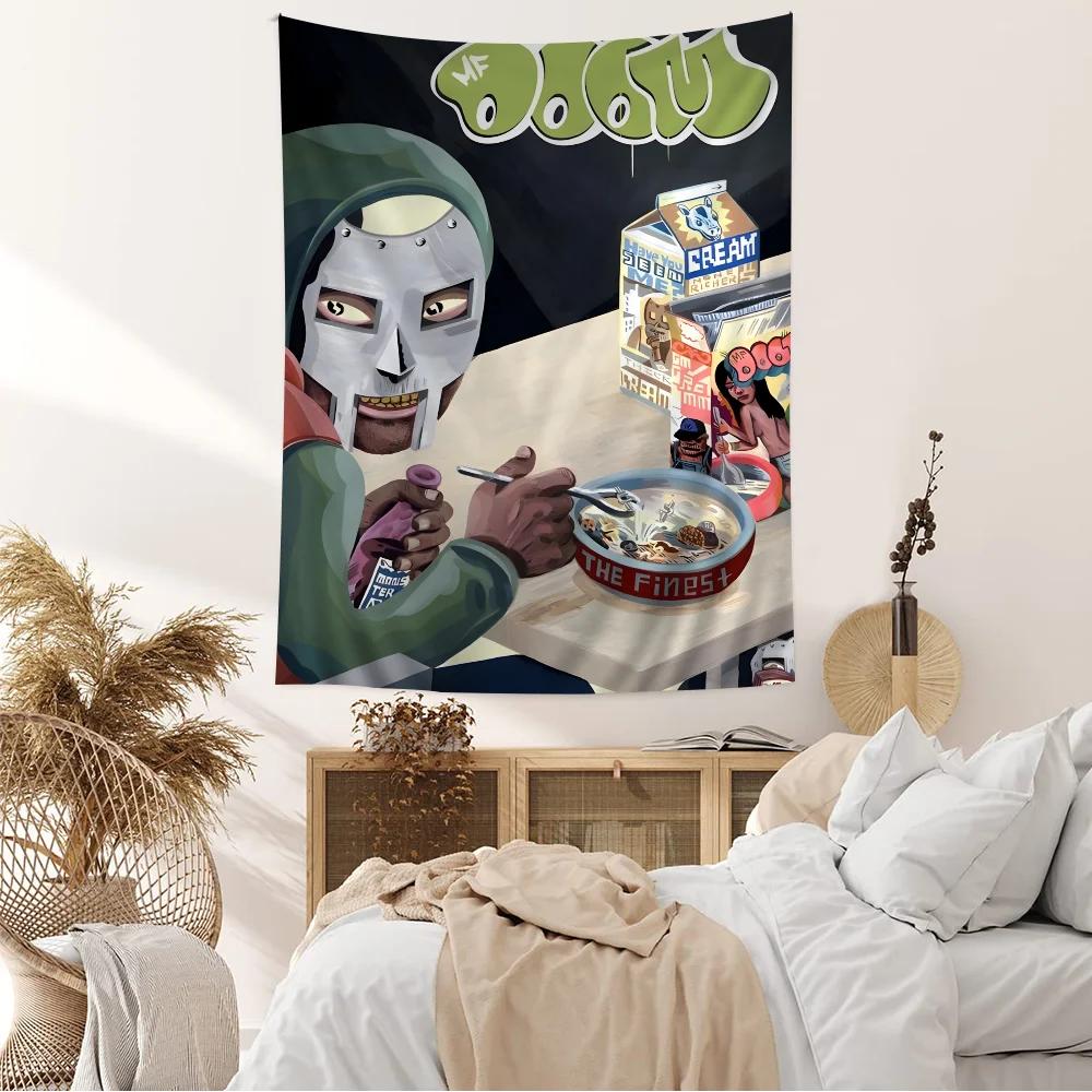 Famous American HipHop Singer Mf Doom Colorful Tapestry Wall Hanging Bohemian Wall Tapestries Mandala Wall Hanging Sheets