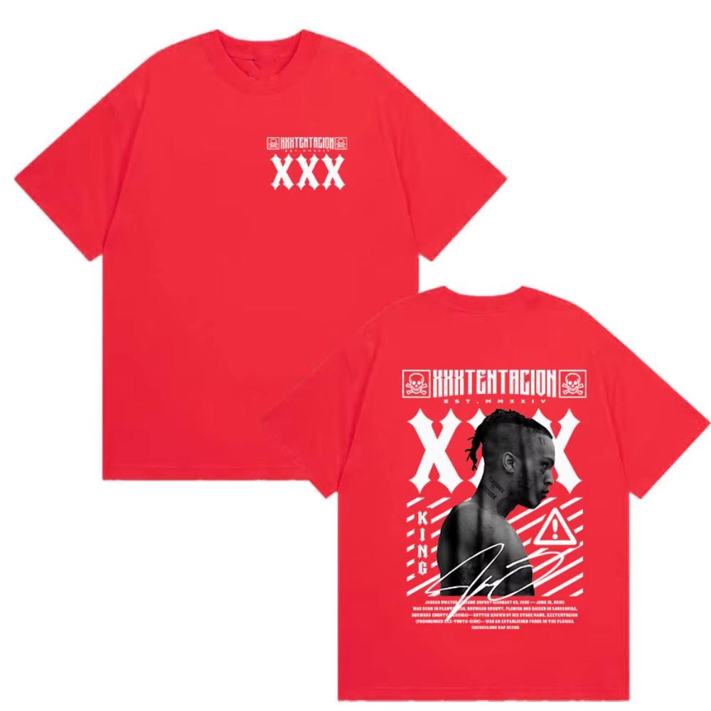 Rapper XXXTentacion Tour Album Graphic T Shirts Unisexs Vintage Cotton Short Sleeve Tshirt Hip Hop Gothic Clothing Tee Shirt
