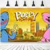 Hot Game-P&Poppy-Playtimes Backdrop Kids Birthday Decorations Party Supplies Baby Shower Banner Horror Festival Decor Props Gift
