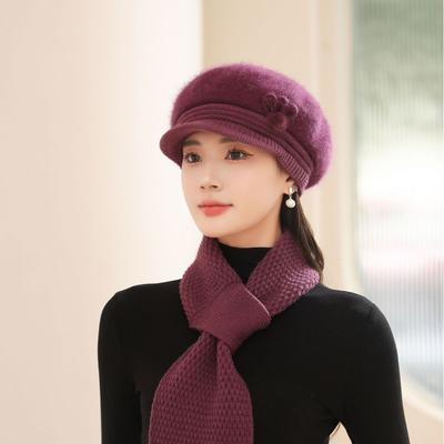 Winter Mutter Hut Damen Modisch Alte Dame Kaninchenwolle Hut Leute Kalt Warm Gestrickt Plus Samt