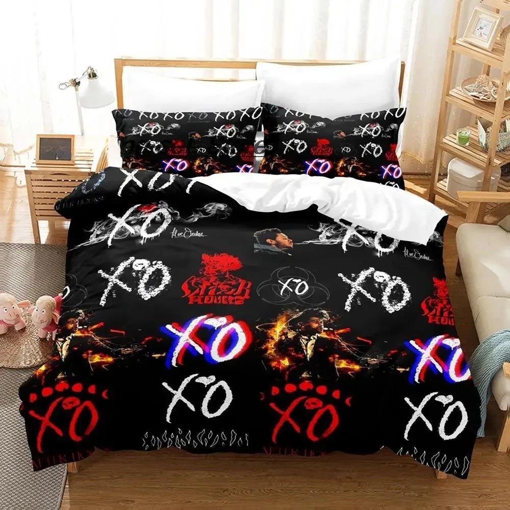Star Singer The Weeknd Bedding Set Xo Bed Supplies Set Duvet Cover Bed Comforter Set Bedding Single Double King Size