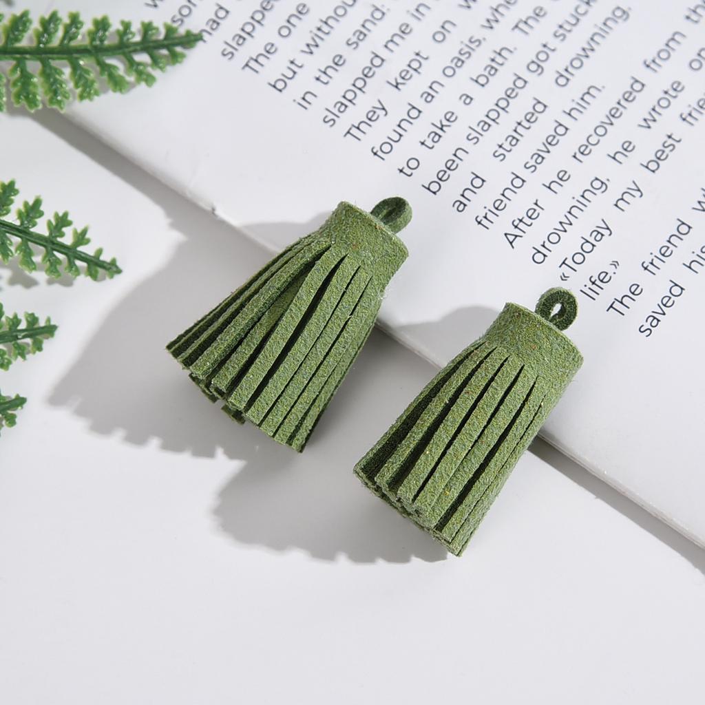 5-20Pcs 3cm Mini Leather Tassel Keychain Tassel Phone Tassels Pendant For DIY Craft Jewelry Making Bracelet Earrings Accessories