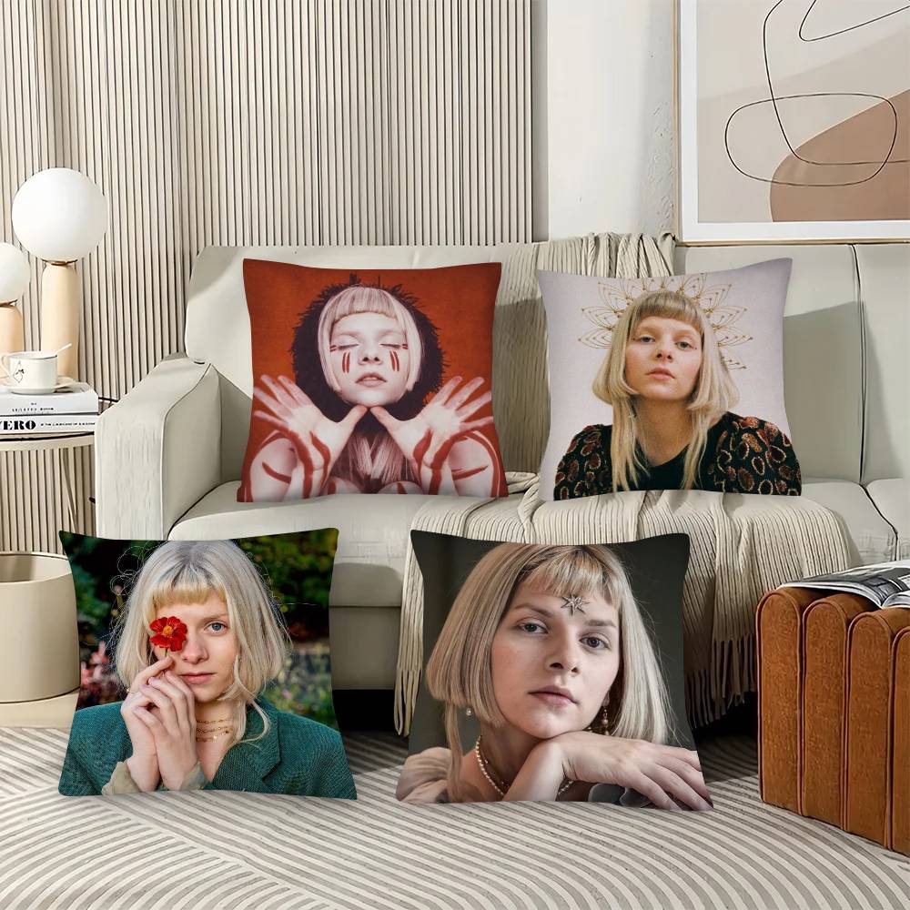 1Pc Singer A-Aurora A-Aksnes Pillow Case Fashion Square Pillowcase Bedroom Sofa Room Ins Decoration Leisure