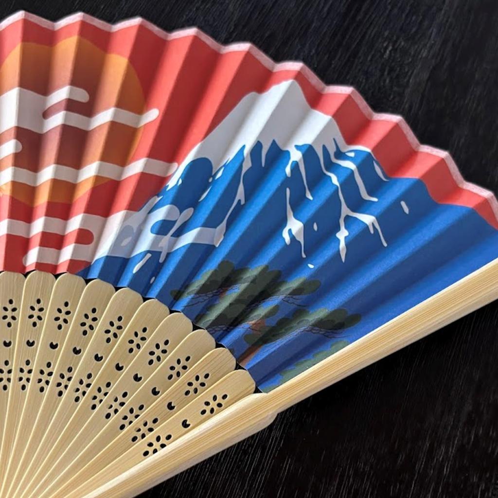 Japanese Folding Fan Japanese Souvenir Traditional Japanese Pattern A Great Gift for Foreigners A Japanese Souvenir [HIROMARE] - - Men's & Women's - -