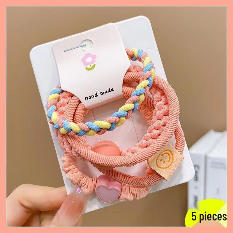 

Набор резинок для волос в корейском стиле с сердечками и смайликами для девочек - Милые аксессуары