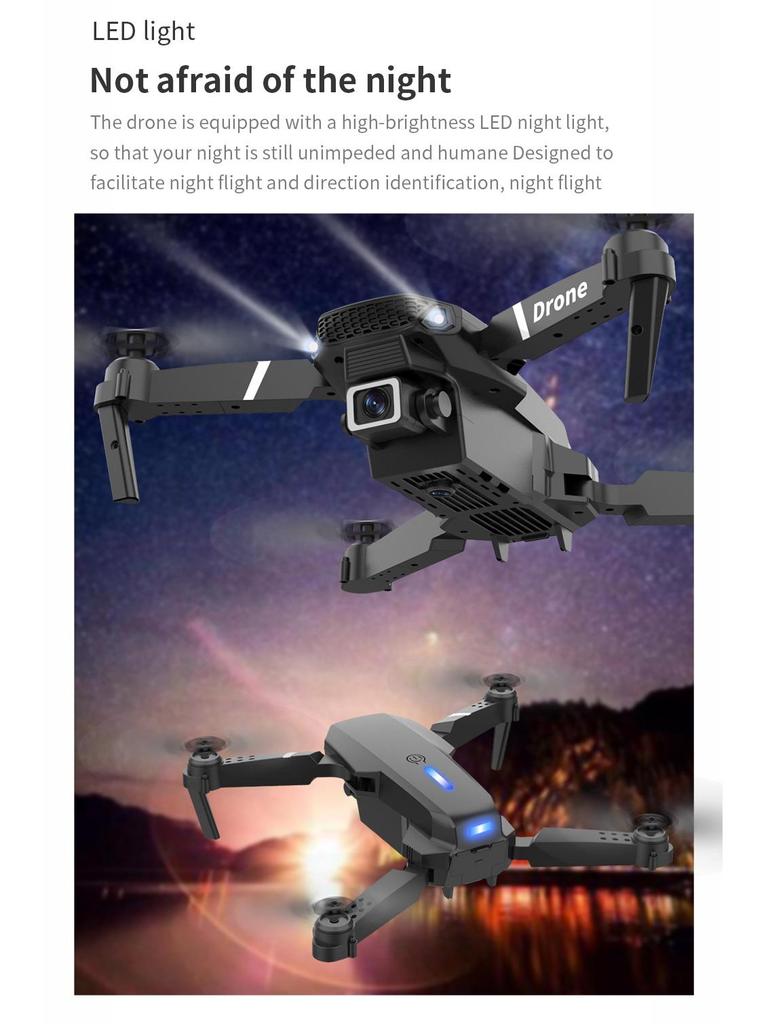 4K HD E88 Folding Drone Quadcopter with Remote Control & Camera