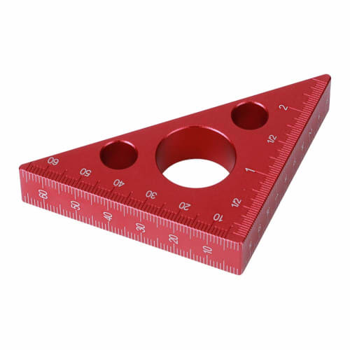 High-precision Aluminum Alloy Triangular Ruler for Woodworking Measurements