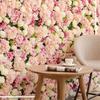 Handmade Artificial Flower Wall Panels Realistic Silk Rose Flower Wall  Stage Supplies