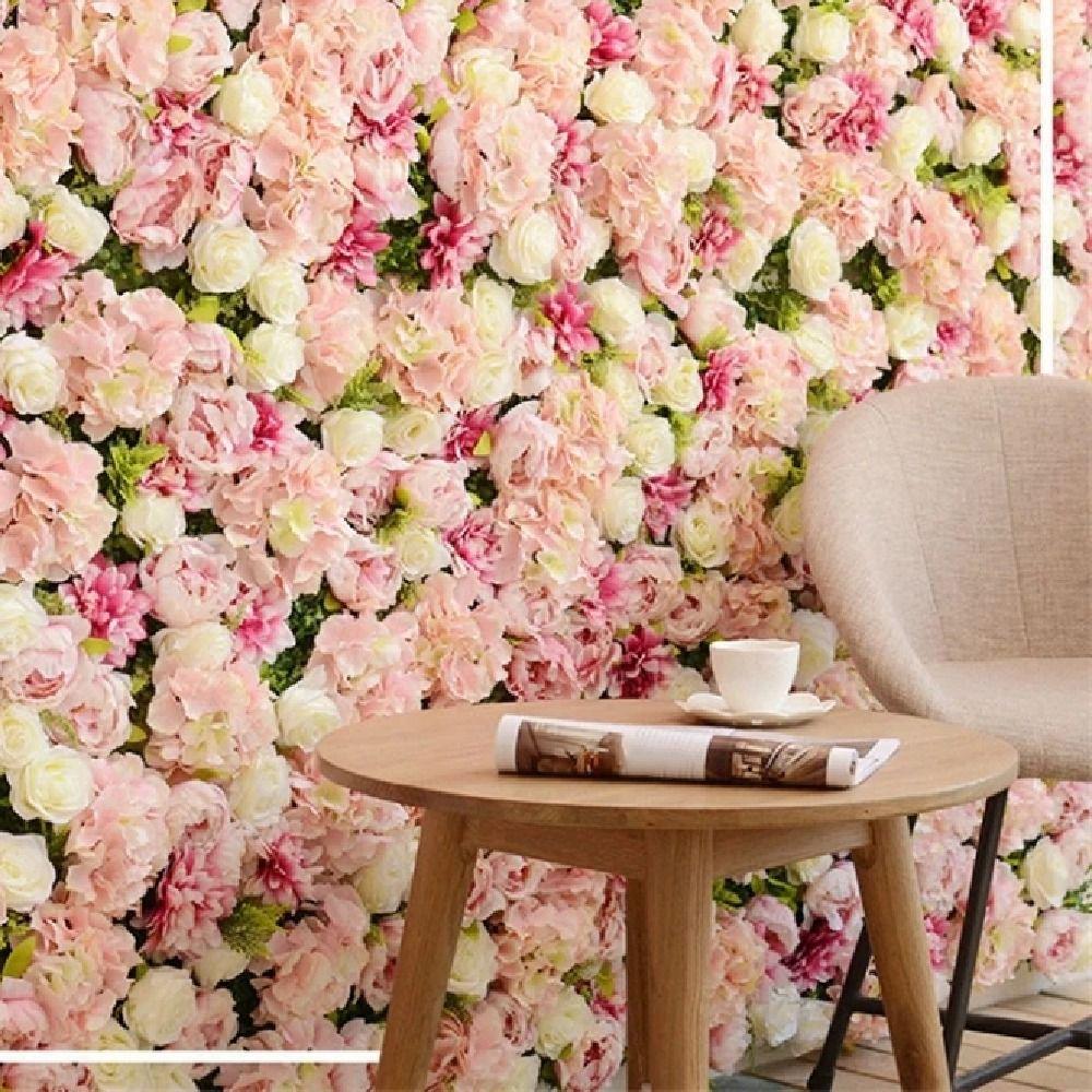 Realistic Wedding Wall Backdrop Handmade Rose Wedding Background Silk Rose Flower Wall  Outdoor
