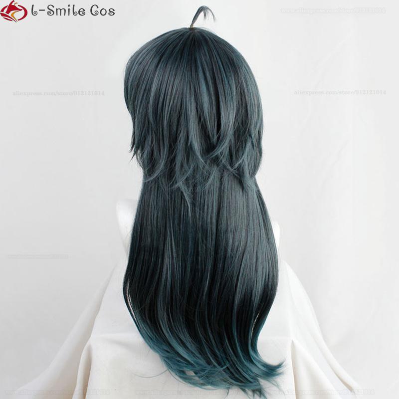 Anime MALLEUS DRACQMA Cosplay Wig 55cm Long Hair With Horn Heat Resistant Synthetic Party Wigs + Wig Cap