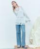 Leogkibeulaendeu [2-Piece Set] Slub Wide Denim
