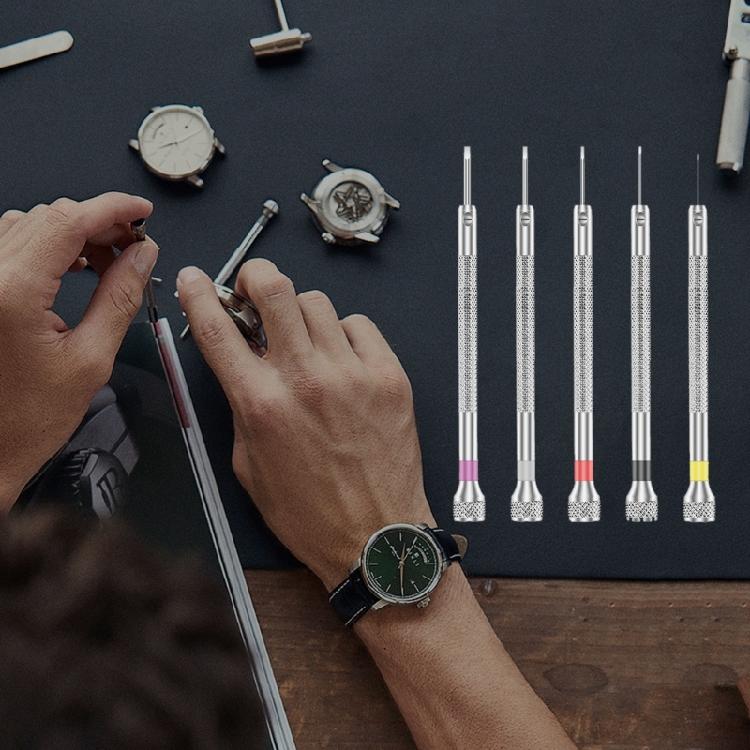 3PCs Jewelry Repair Screwdriver Set Carbon Steel Detachable Heads AntiSlip Aluminum Handle For Watchmakers Tool