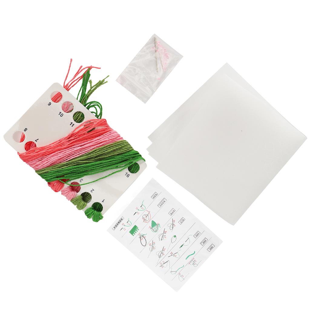 Cross Stitches Set Cotton Canvas Hydrangea Making Needle Thread Kit Embroidery Utensils