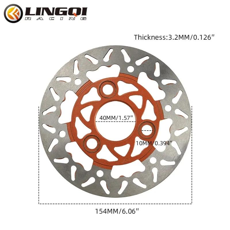 LINGQI RACING Brake Discs Rotors Front Rear Floating Disc 3 Hole 154mm For ATV Beach Buggy Electric Vehicle Scooter Accessories