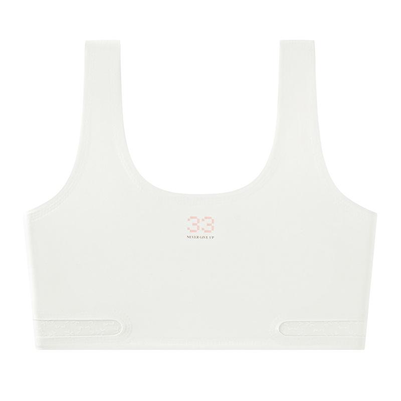 Girls  Seamless Summer Bra with Chest Pads - Breathable Junior Student Vest 80A