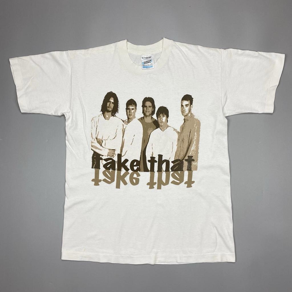 TAKE THAT Tour Europeo 1995 Maglietta Vintage Molto Rara Screen Stars Taglia M