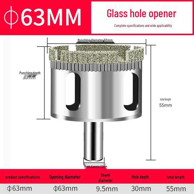 Schmirgelglas-Bohrer für Fliesen und Marmor, 3-200 mm