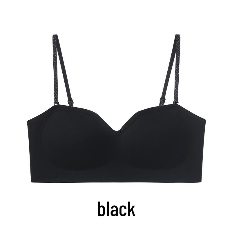 

Seamless Double Strap Push-up Bandeau Bra for Women - Wire-free, Anti-slip, Sexy, Small Bust Foundation Color XL (38/85ABC)