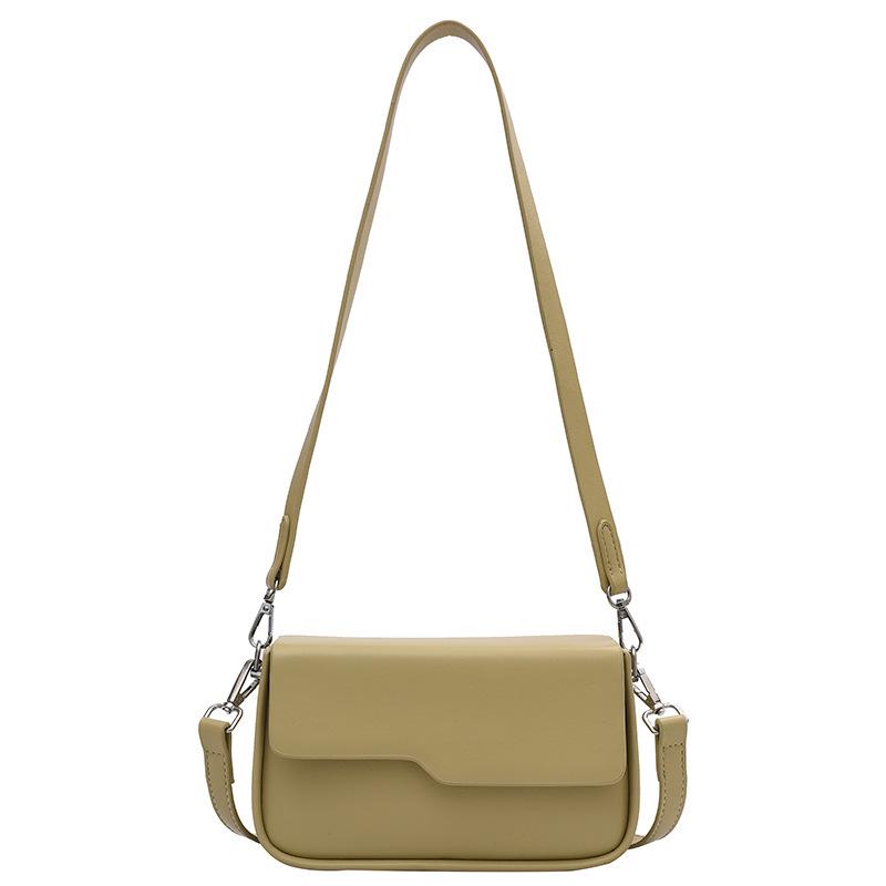 2024 Women's Korean Retro Small Square Crossbody Bag - Versatile Solid Color, Casual Single Shoulder Style