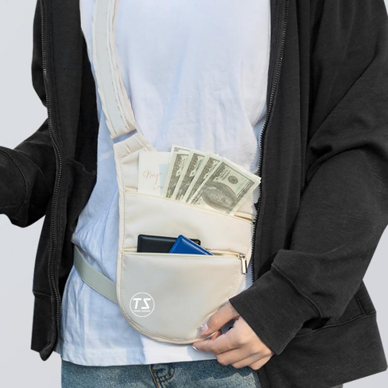 Diebstahlsichere Sport-Hüfttasche, wasserdicht, leicht, für Laufen, große Kapazität, verstellbarer Riemen, unsichtbare Gürteltasche für Reisen