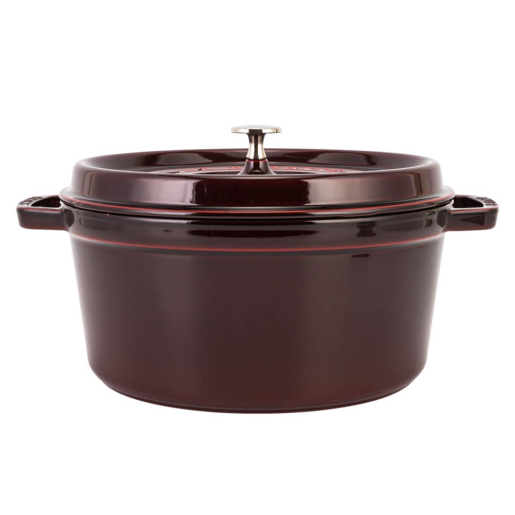 Staub Pico Cocotte Round 28cm Grenadine Red 1102887 Enameled Pot Rund Brater Grenadine Red Pico Cocotte Stylish Pot Pan Cookware Kitchen Supplies