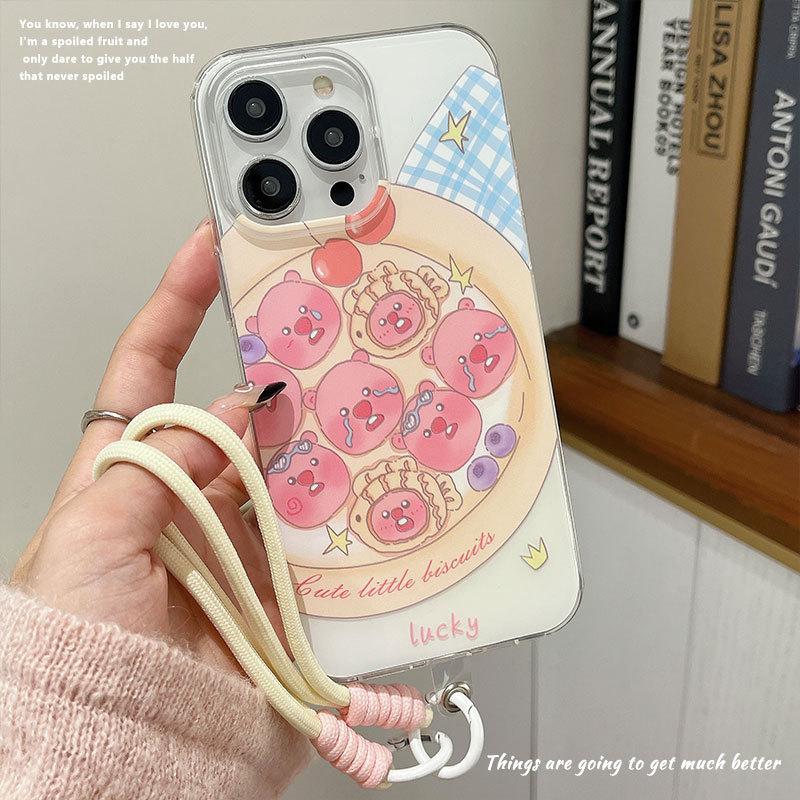 

Small Biscuit Ruby Large Hole Shell Suitable for Apple 16promax Mobile Phone Case IPhone 15 Protective Case Apple 12PROMAX