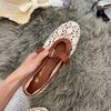 Inner Heightening Women's Shoes Breathable Hollow Woven One-word Strap Single Shoes 25 Summer New Casual Splicing Round Head Grandma Shoes