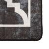Washable Rug Black and White 80x150 Cm