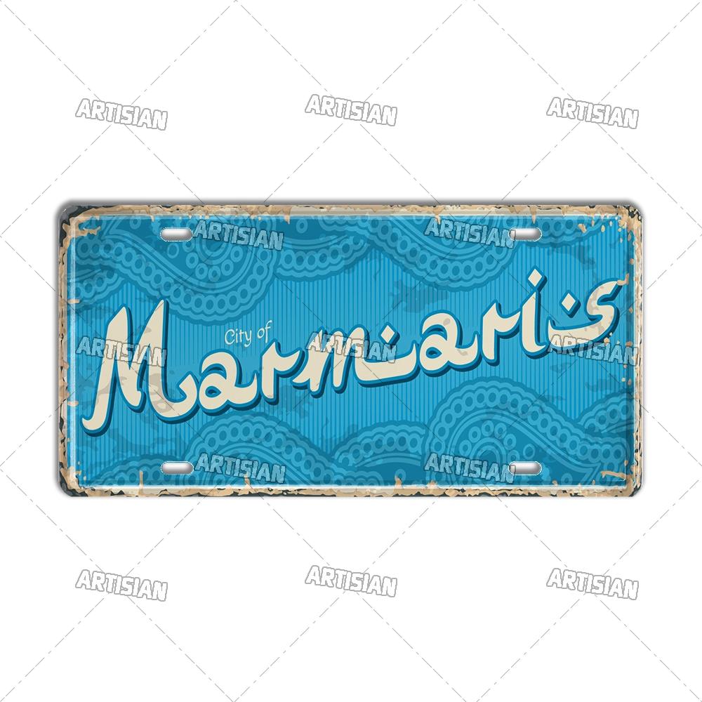 TURKEY Landmark License Plate Turkiye City Decorative Vehicle Plate Metal Tin Plaque Wall Decor Garage Bar Pub Club