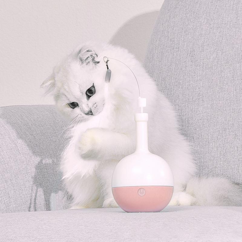Cat Toys Treat Dispensing Funny Fun Cat Teaser For Kitten Pets Cats Playtime Indoor Energy Consuming Exercise Training Home