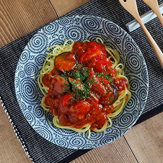 Tableware East Dyed Octopus Pasta Bowl Set of 3 Pasta Plates Large Plates Curry Plates (Old Arabesque) (Outlet Included)