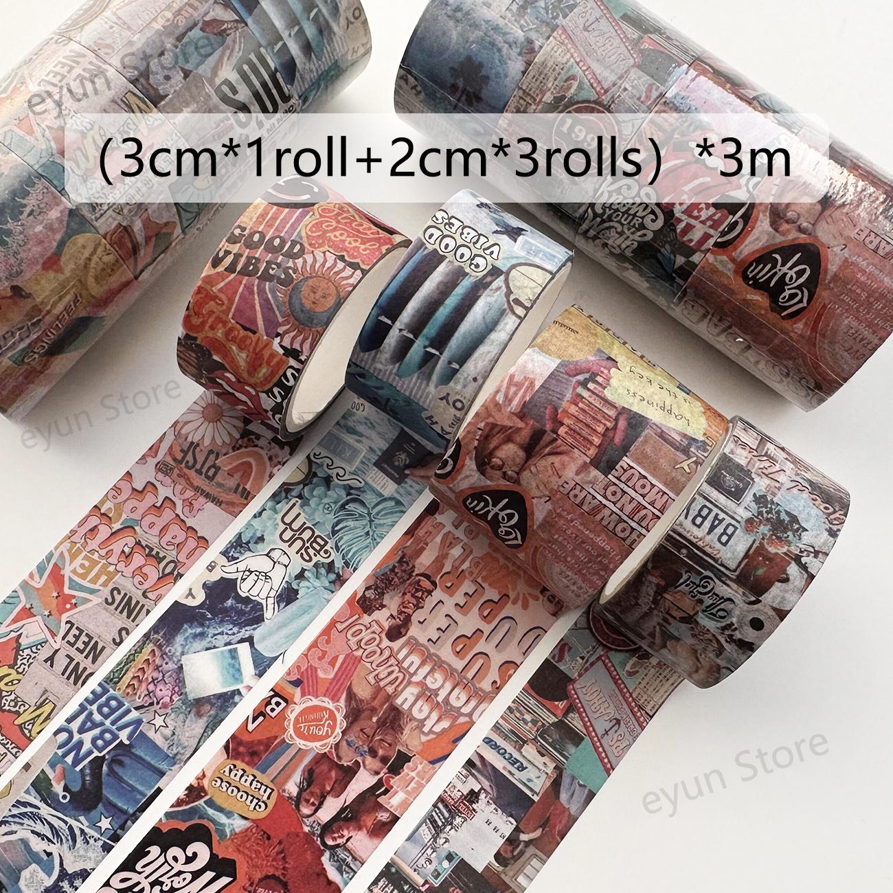 

4 рулона винтажной васи-ленты, набор декоративных принадлежностей для скрапбукинга, журналов, планировщиков, поделок своими руками, антикварных японских маскирующих лент