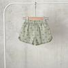 New Korean Version Girl Baby Pure Cotton Floral Doll Collar Cardigan Shirt Loose Bread Shorts Set