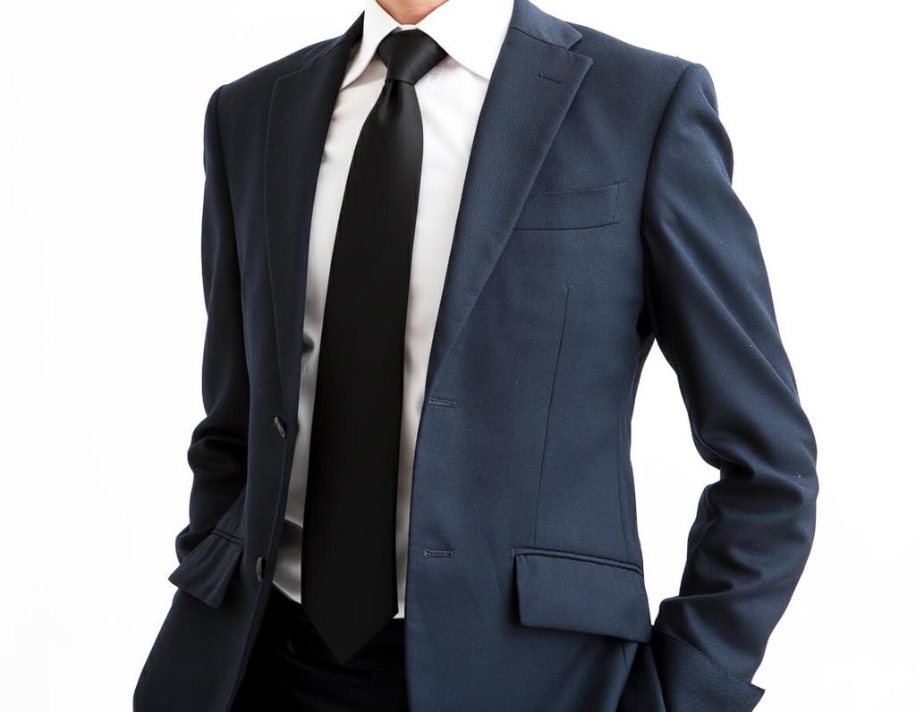 [Nepal Tiger] Formal Tie, Plain Black, for Ceremonial Occasions, Weddings, Receptions, Funerals, Wakes, and Memorial Services.