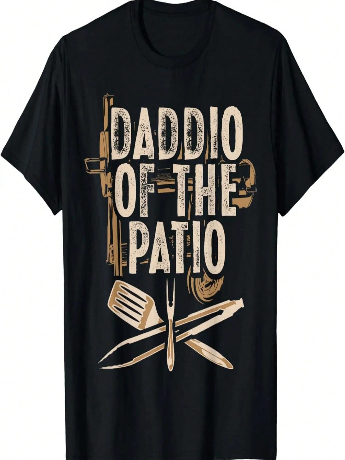 Daddio Of The Patio Dad BBQ Grilling Smoking Meat Smoker T-Shirt S разноцветный