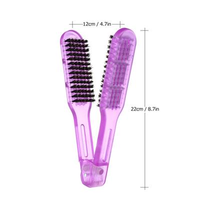 Hair Straightener Brush V Shape Hair Comb Folding Hair Straightening Brush Salon Hair Styling Tool