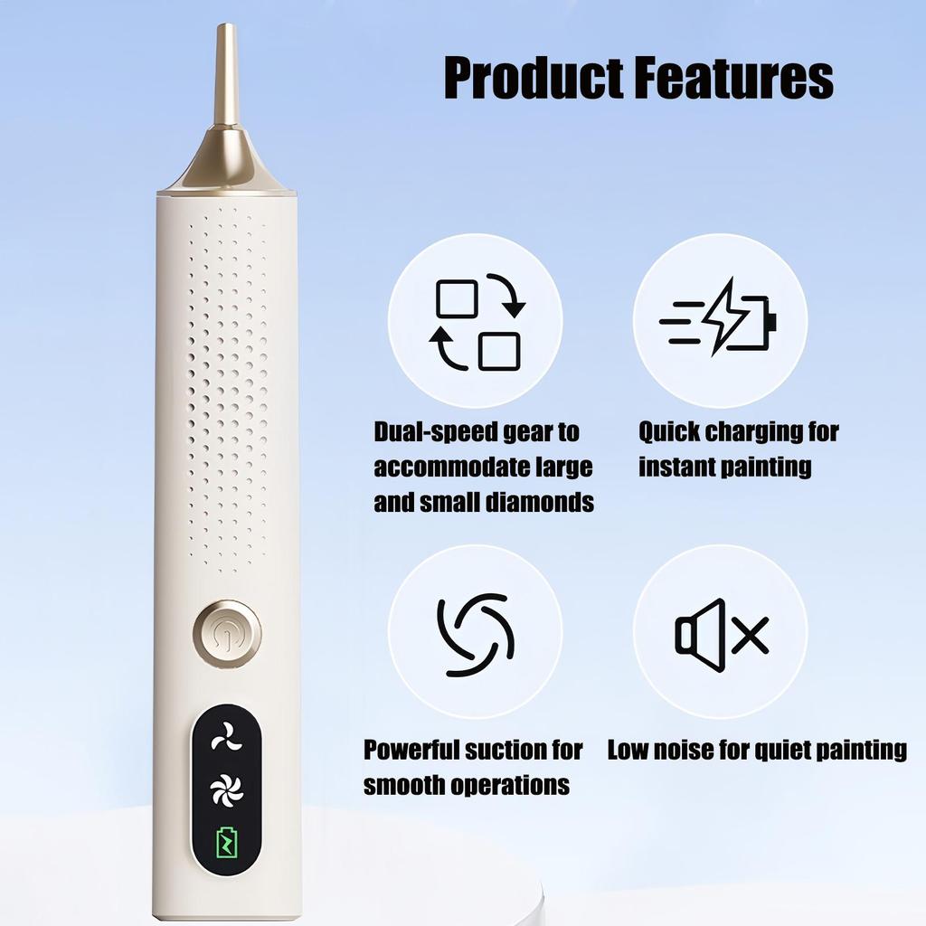 Electric Diamonds Painting Drill Pen Rechargeable Diamond Art Pen Kit With 2 Speed Settings Ergonomic Dot Drill Tool
