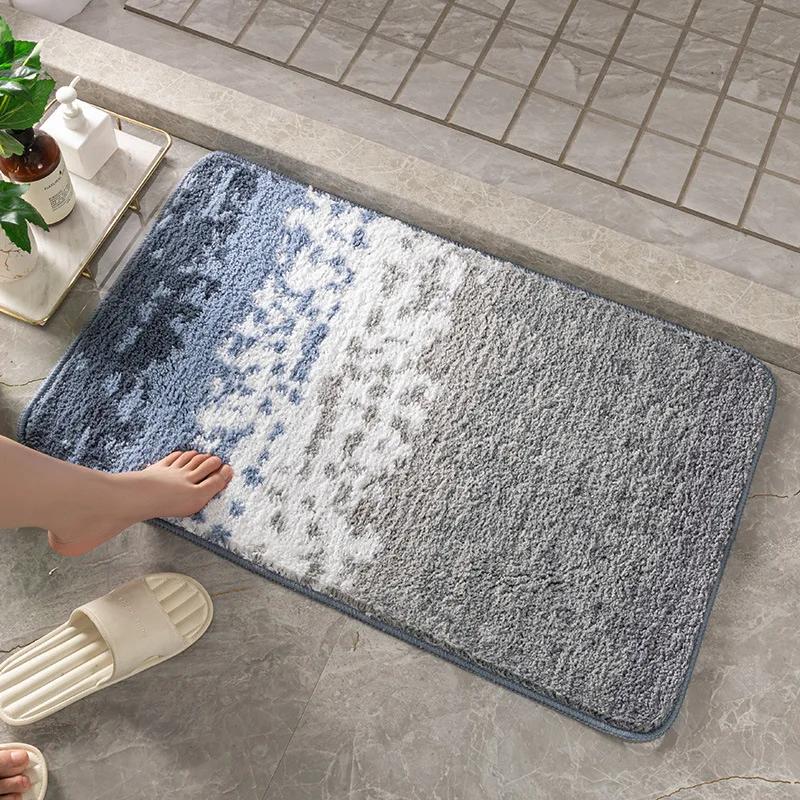 INS Style Colorful Flocking Carpet Super Absorbent Non-slip Soft Floor Mat Suitable for Living Room Bedroom Home Decoration Mat