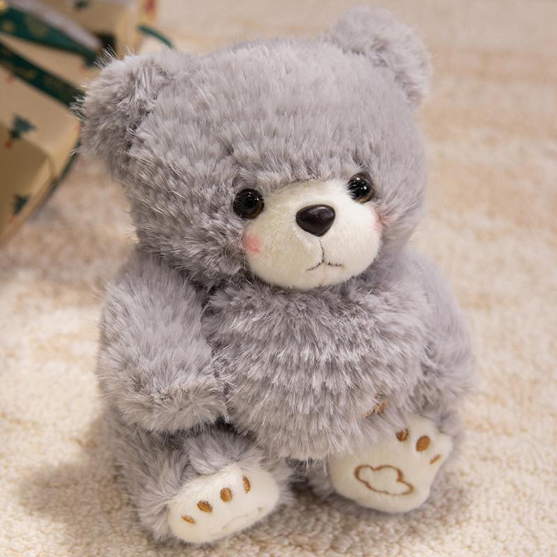 Neue Niedliche Teddybär-Puppe mit Herz Stofftier Weiche Realistische Katzen Plüschtiere Geburtstags-Weihnachtsgeschenk Süßes Spielzeug