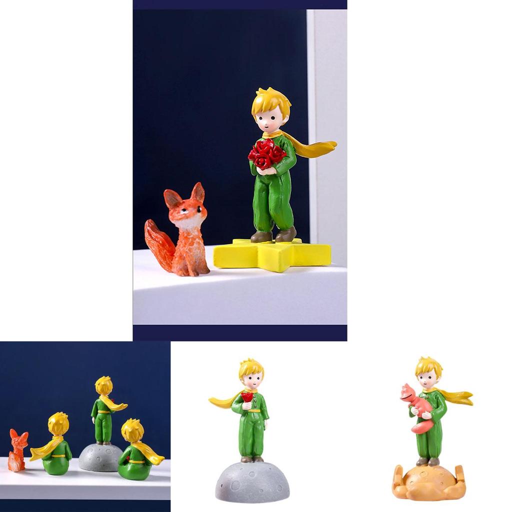 Creative New Little Prince Diy Resin Crafts Fox Cake Baking Eternal Flower Mini Ornaments