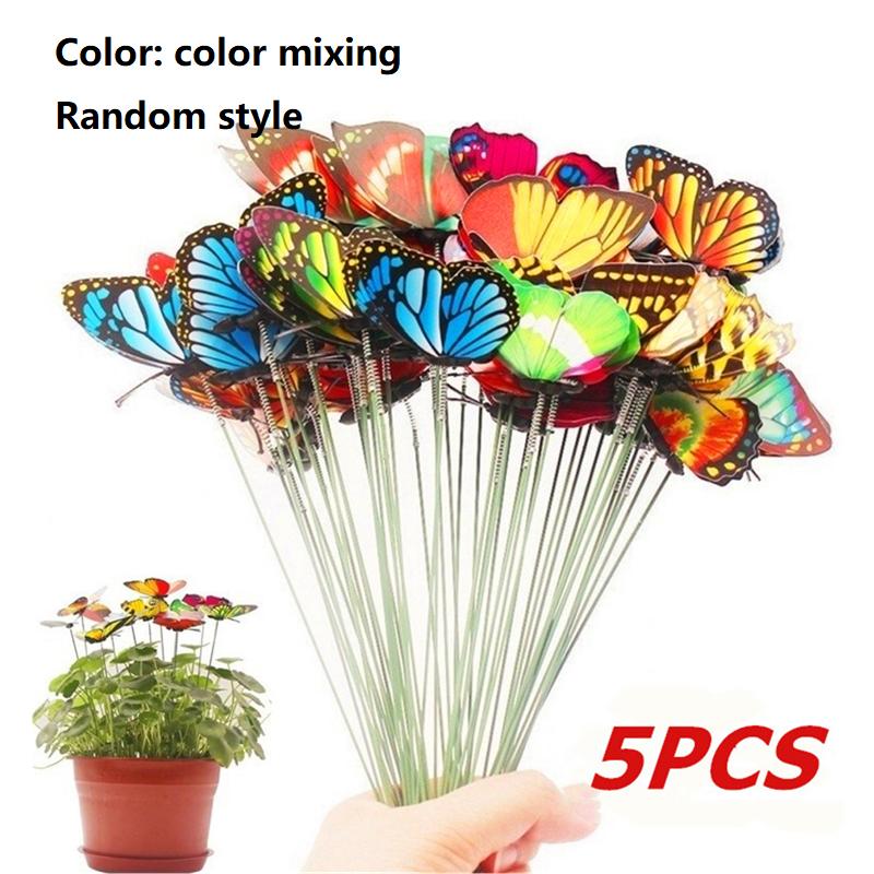 

7cm simulation butterfly insert gardening decoration PVC waterproof butterfly flower arrangement forest decoration outdoor