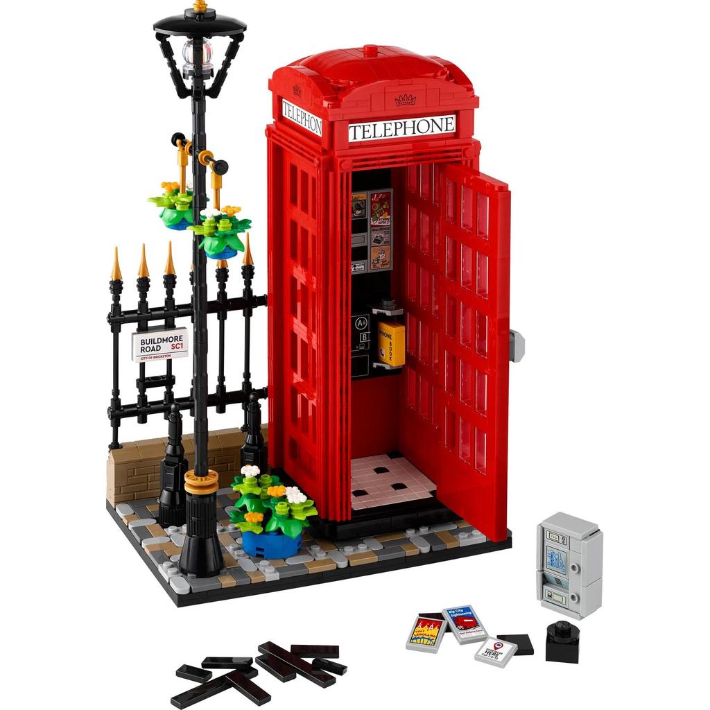 LEGO Idee London Rotes öffentliches Telefon Spielzeug Spielzeug Geschenk Geburtstagsblock Weihnachten Männer Frauen Interieur Stilvoll 21347