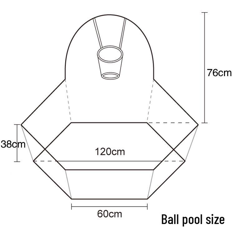 Kids' Foldable Ocean Ball Pit Tent with Basketball Hoop