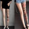High Waist Printed Tights Peony Vintage Tattoo Sock Sexy Women Leggings  Party