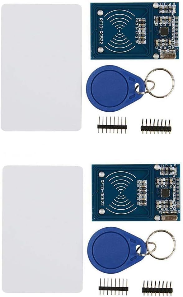 Hailege Набор RFID-комплектов из 2 шт. - Модуль датчика RFID RF IC-карты Mifare RC522 MFRC-522 + Пустая карта S50 + Брелок для Arduino Raspberry Pi