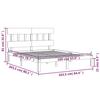 VidaXL Bed Frame with Headboard White 160x200 Cm Solid Wood 3193607