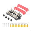 6 Way Power Distribution Block 150A with Cover Marine Bus Bar Battery Busbar for ATV Boat UTV Car