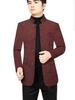 Men's Ethnic Style Woolen Stand-Up Collar Jacket - Business Casual, Warm Winter Wear for Middle-Aged Dads