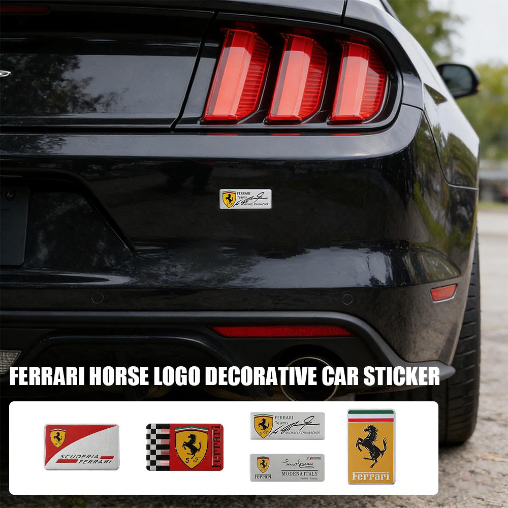 For Ferrari 458 488 SF90 Stradale SF90Spider 296 GTB 296 GTS Aluminum Car Styling Body Trunk Sticker Badge Decor Accessories ZX2